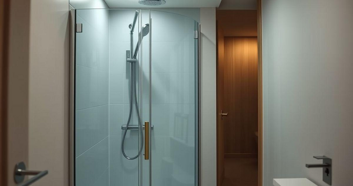 Box para banheiro pequeno de apartamento que otimiza espaço e estilo